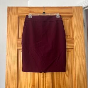 Express Burgundy Pencil Skirt
